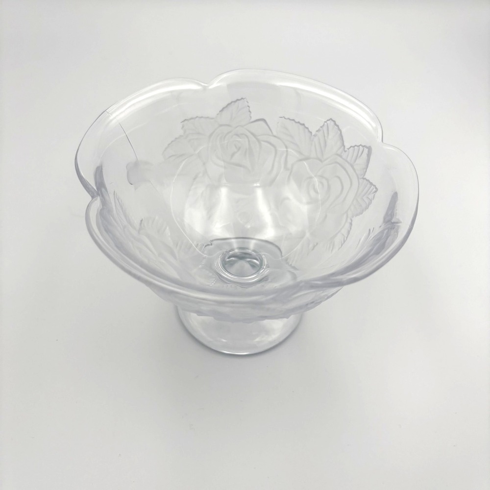 Vintage Mikasa Winter Rose Frosted Crystal‎ Pedestal Bowls, Set of 3 - Picture 7 of 9